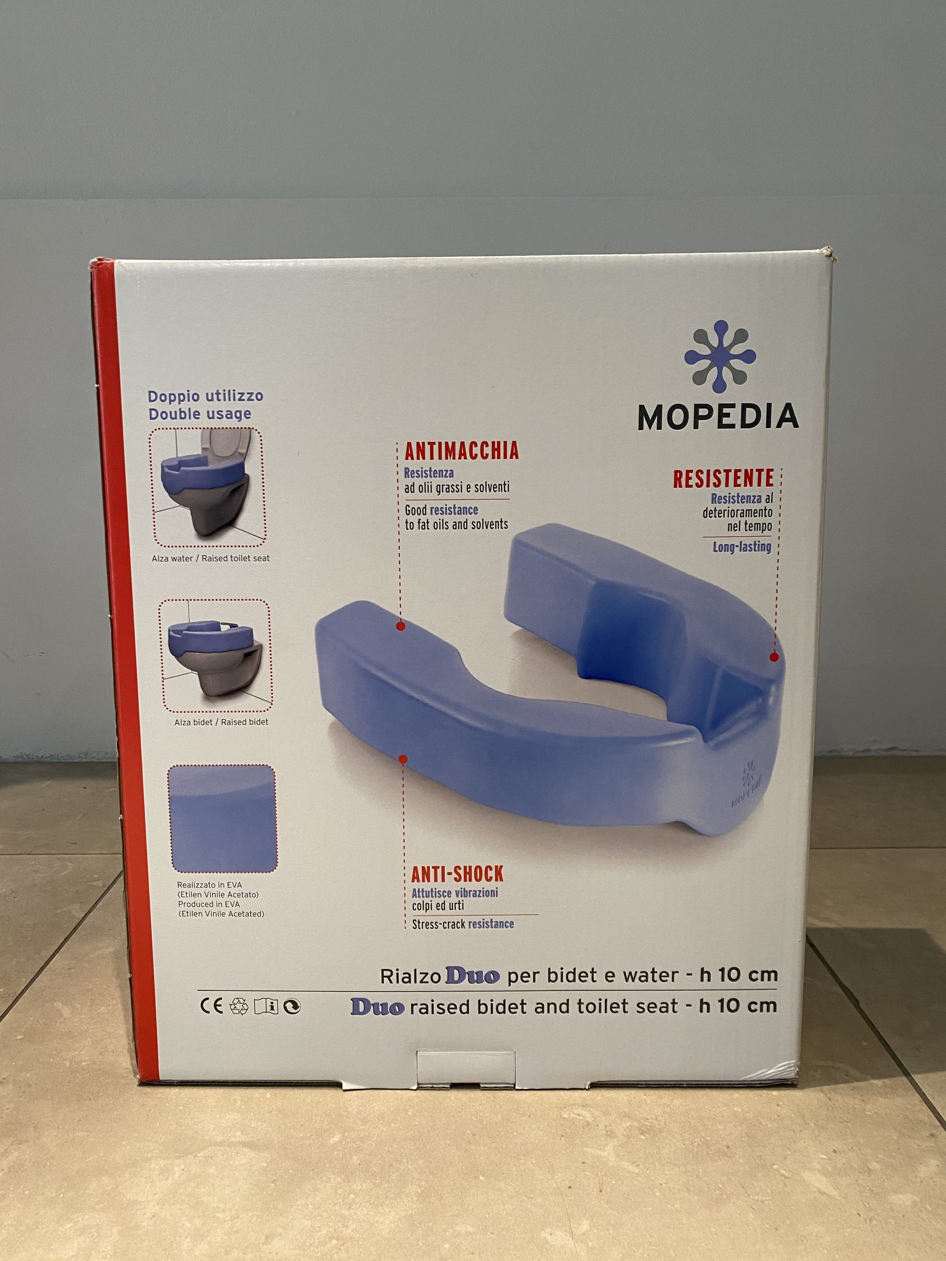 Rialzo Anatomico DUO per WC e Bidet – In morbido materiale EVA – Altezza 10 cm – Cod. RP440 - immagine 3