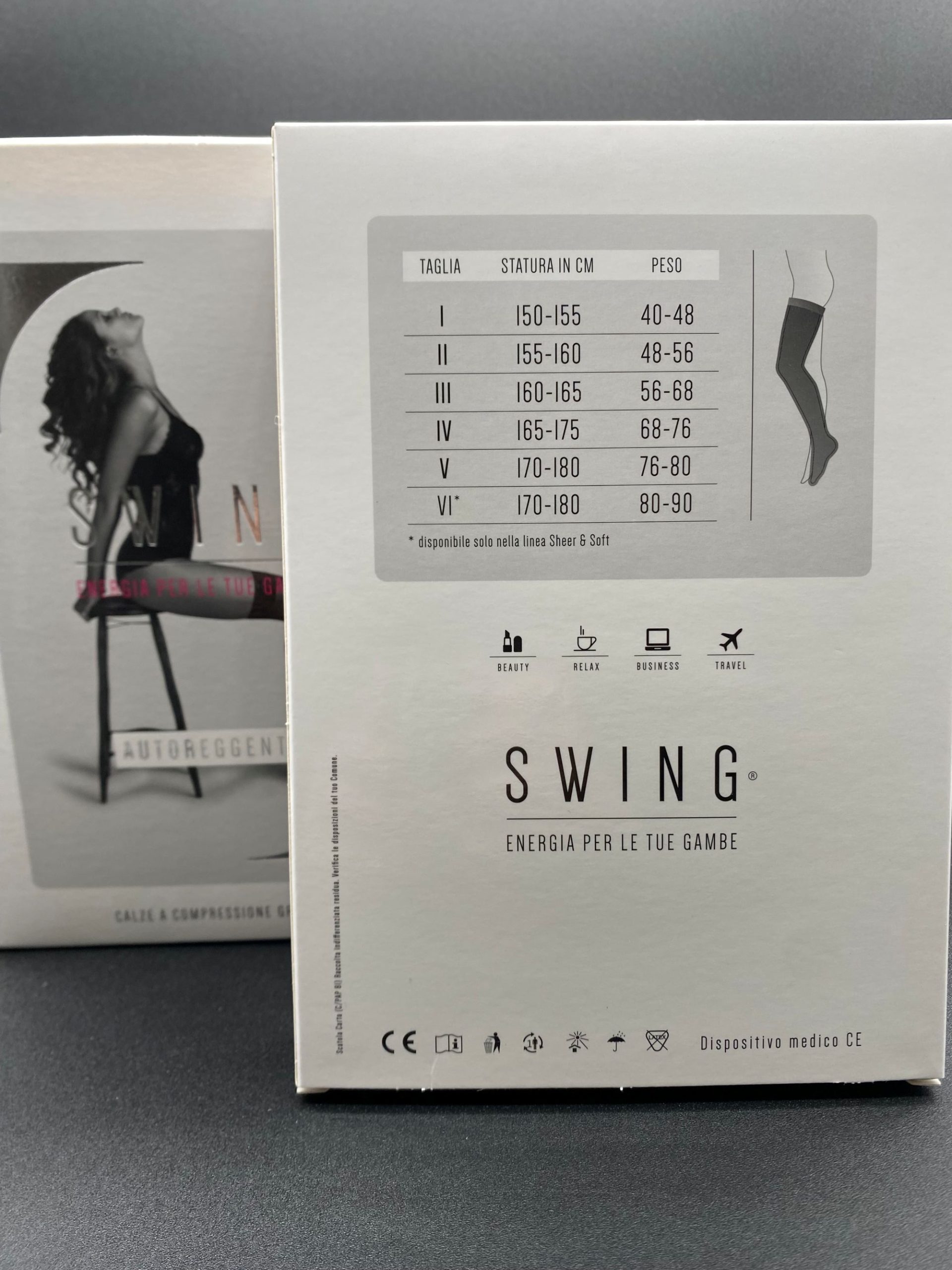 Calza Autoreggente MEDI Swing Sheer & Soft – Punta Chiusa a Compressione Graduata - immagine 2
