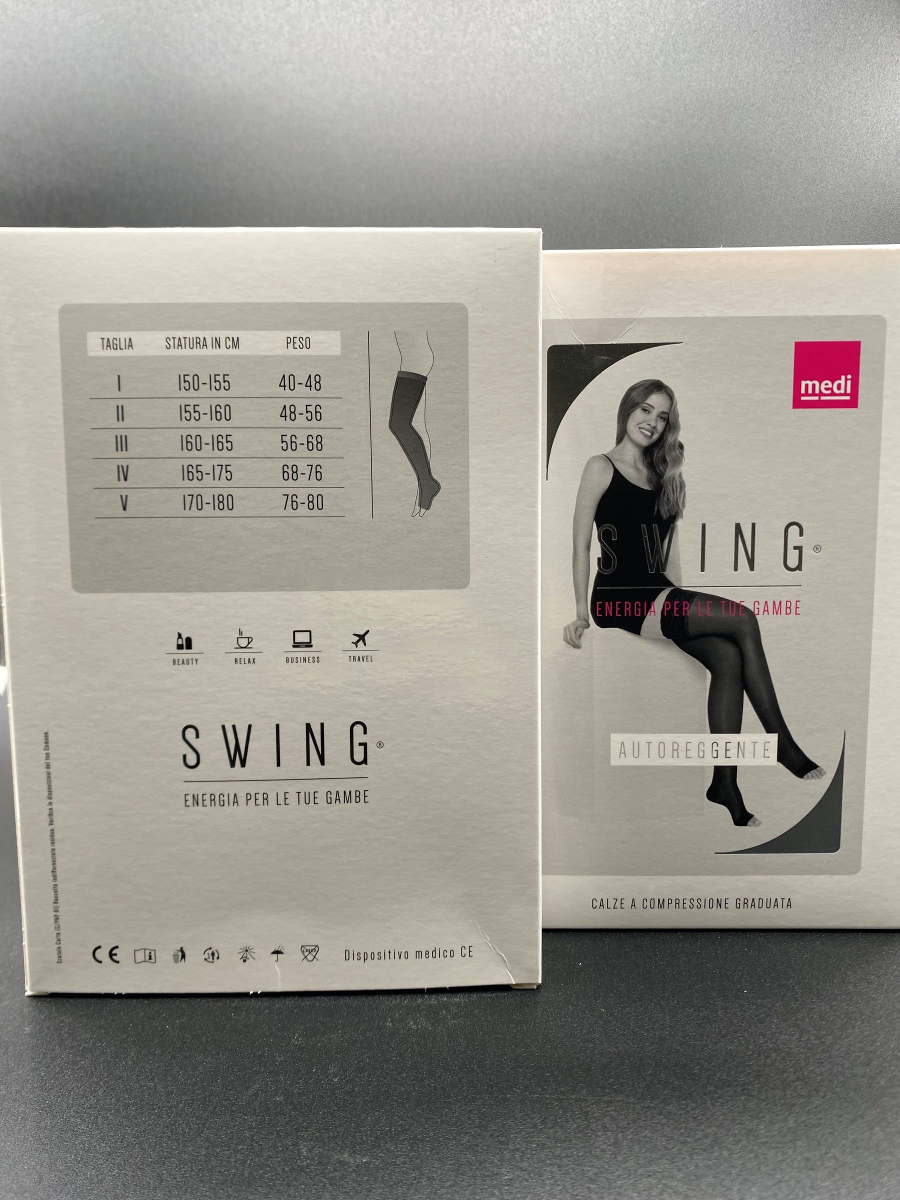 Calza Autoreggente MEDI Swing Sheer & Soft – Punta Aperta a Compressione Graduata - immagine 2